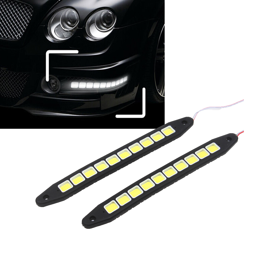 2x Car Auto 12V COB LED Daytime Running DRL Fog Light Bright Head